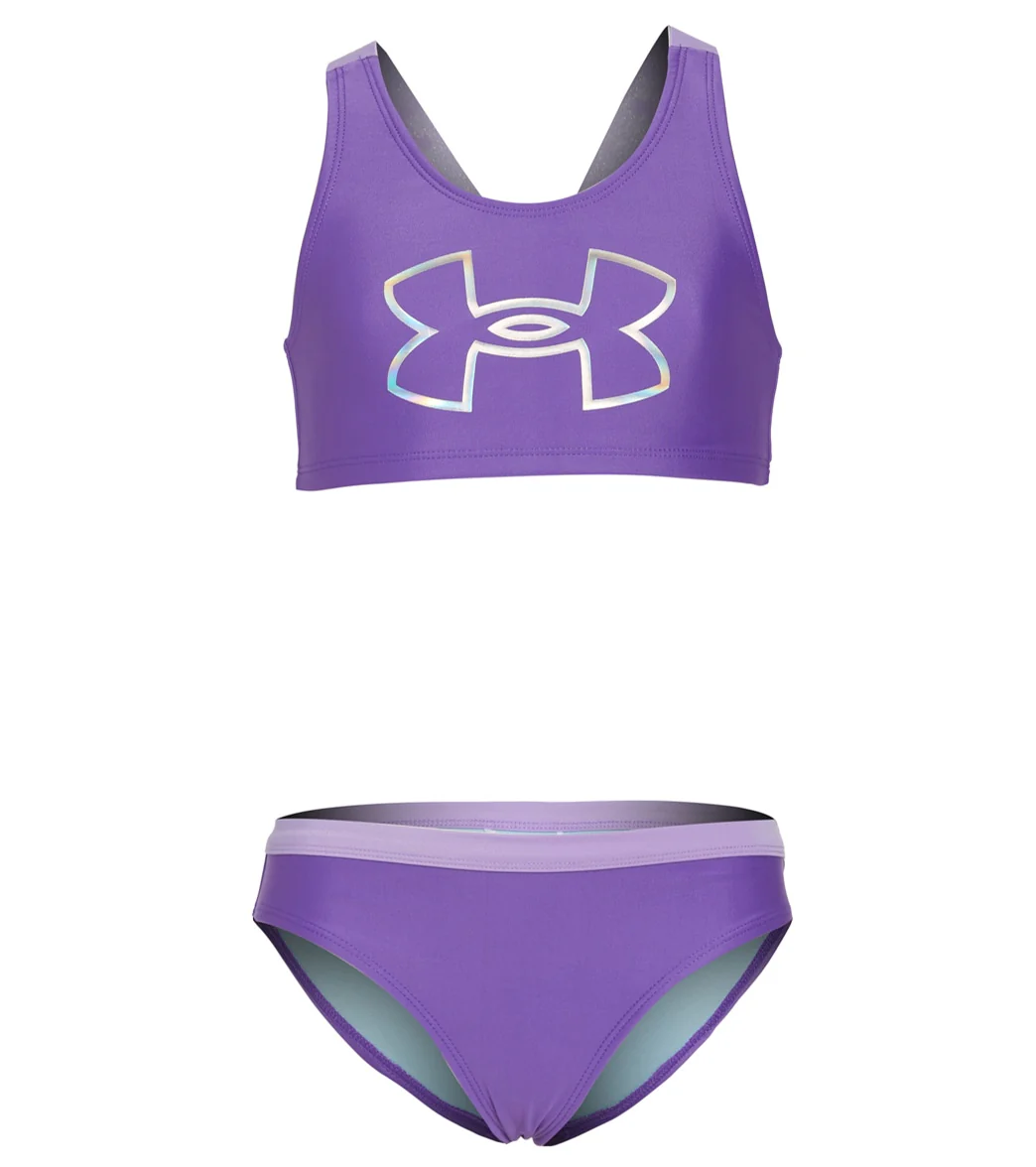 Under Armour Girls' Racer Bikini (Little Kid, Big Kid) - Image 4