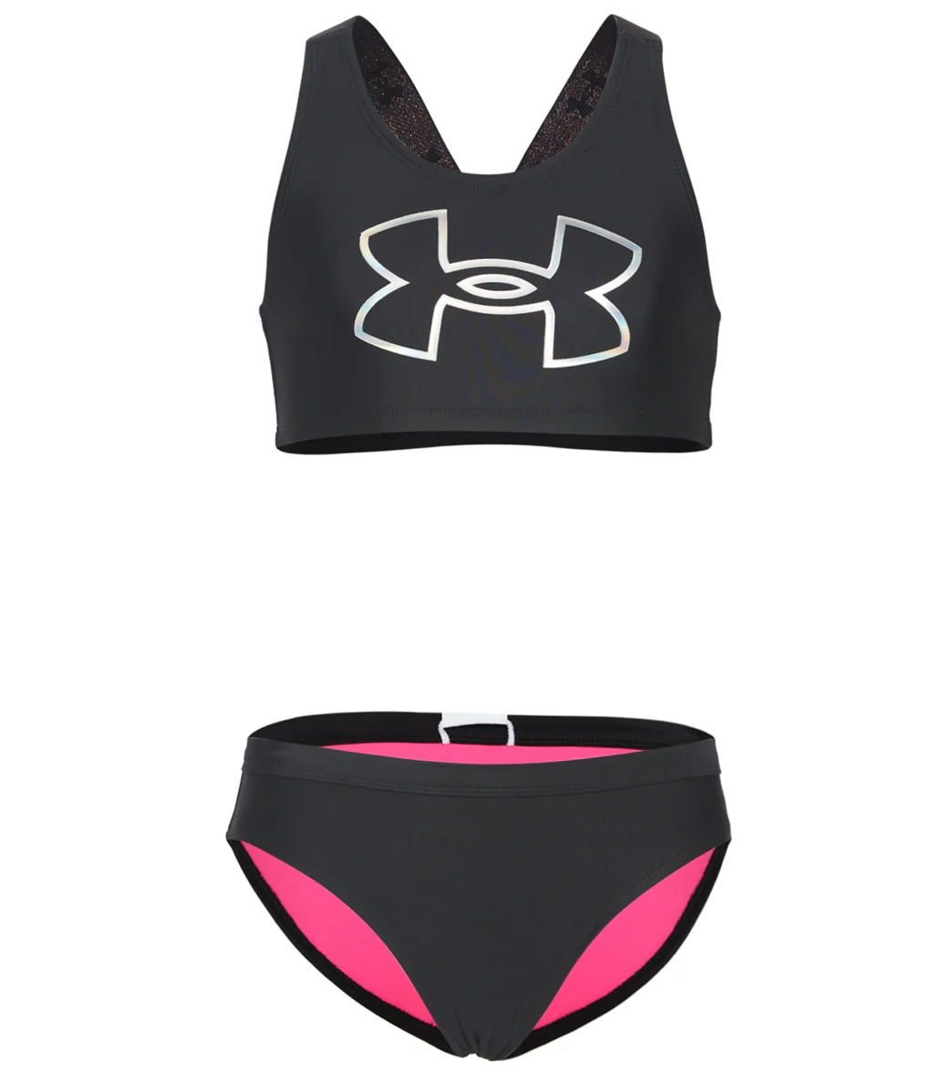Under Armour Girls' Racer Bikini (Little Kid, Big Kid) - Image 5