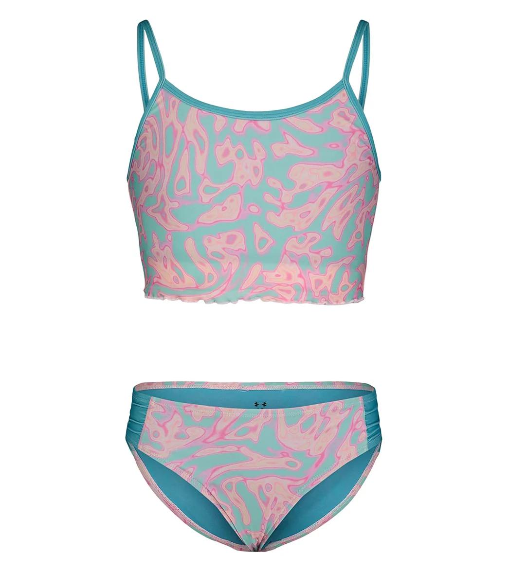 Under Armour Girls' UA Lave Pool Two Piece Midkini Set (Little Kid) - Image 4