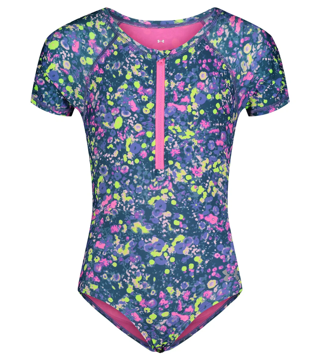 Under Armour Girls' UA Micro Meadow Long Sleeve One Piece Swimsuit (Baby, Toddler, Little Kid, Big Kid) - Image 4