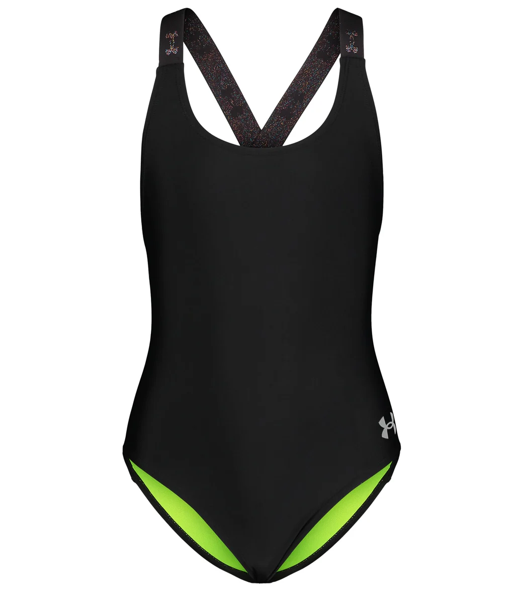 Under Armour Girls' UA Racer One Piece Swimsuit (Big Kid) - Image 6