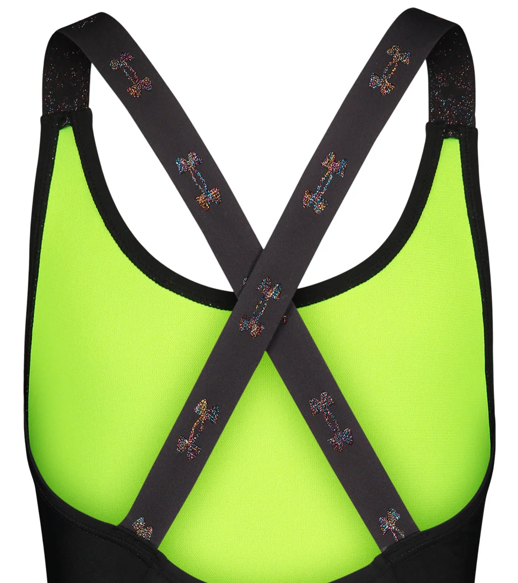 Under Armour Girls' UA Racer One Piece Swimsuit (Big Kid) - Image 8