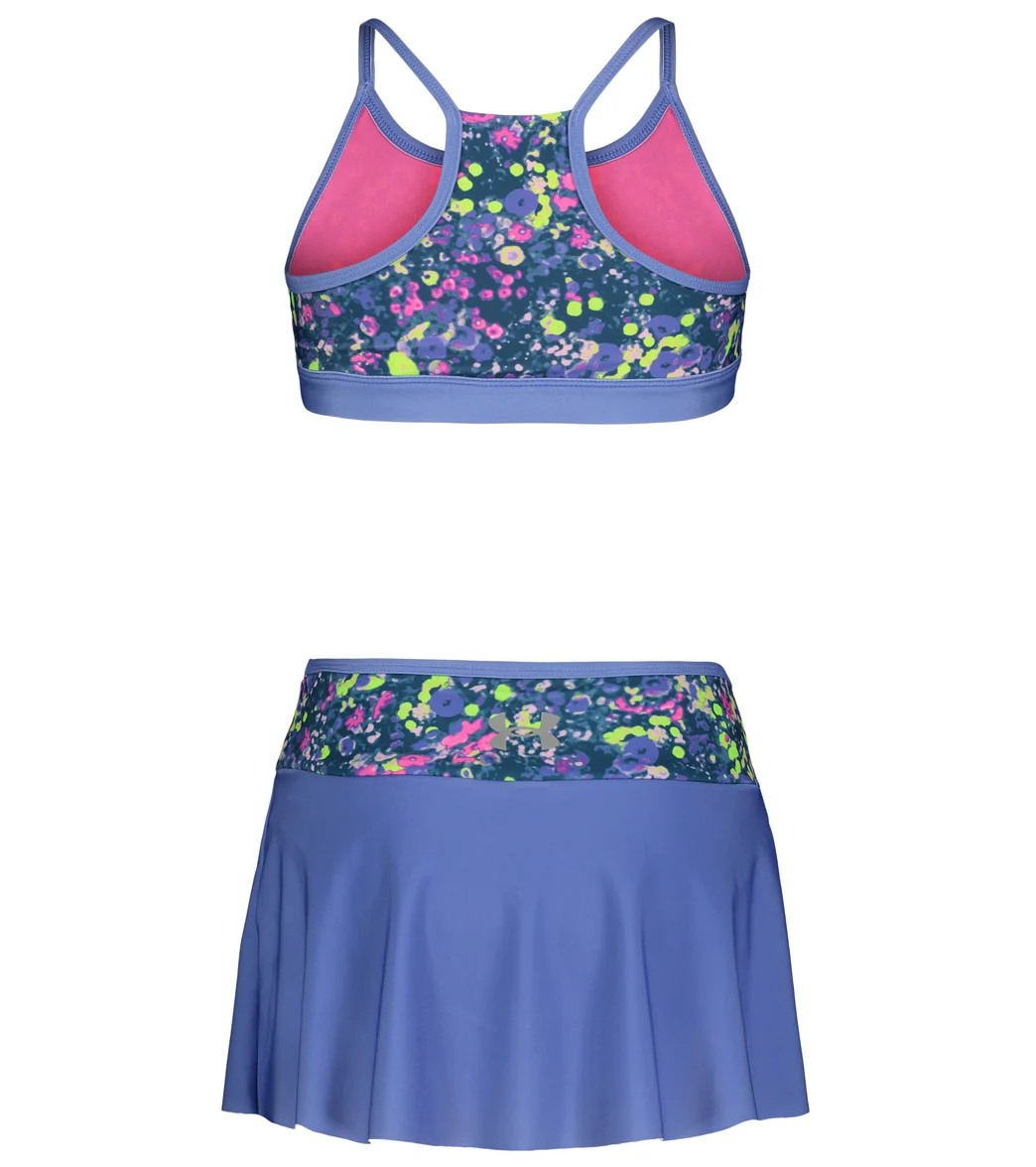 Under Armour Girls' UA Two Piece Swim Skirt Set (Big Kid) - Image 2