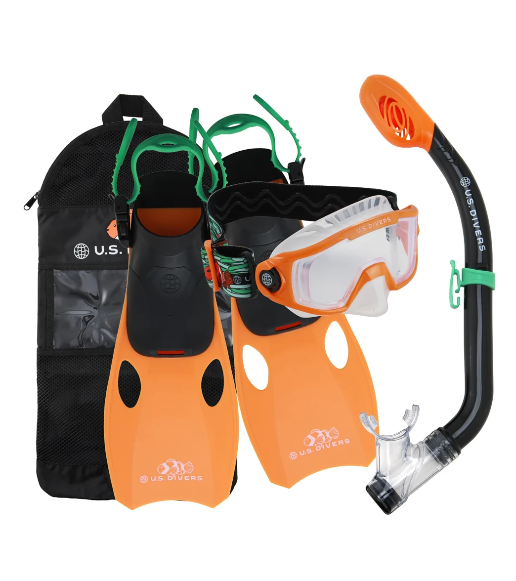 U.S. Divers Kids' Avila 2.0 Paradise Mask & Fins Snorkle Set (Kid's 4+) - Image 4