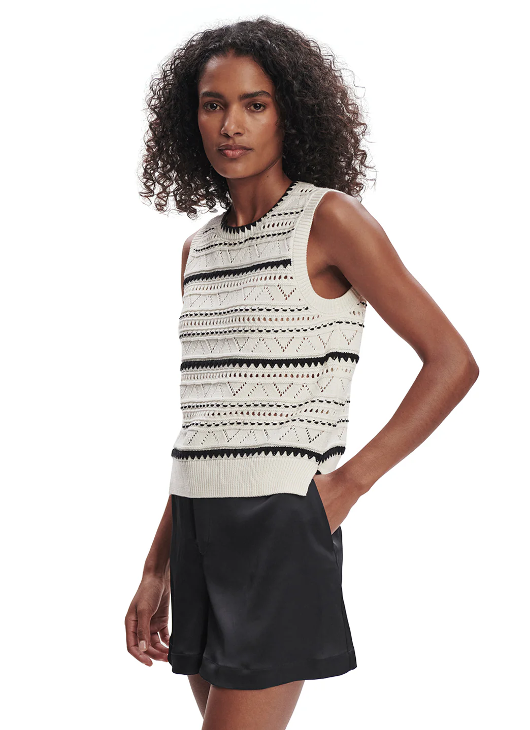 Varley Athena Pointelle Knit Vest - Image 3
