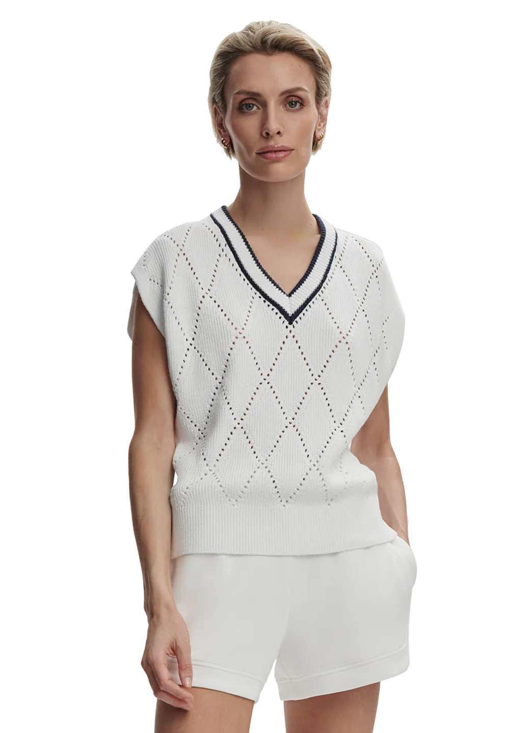 Varley Beaton Diamond Knit Top - Image 3