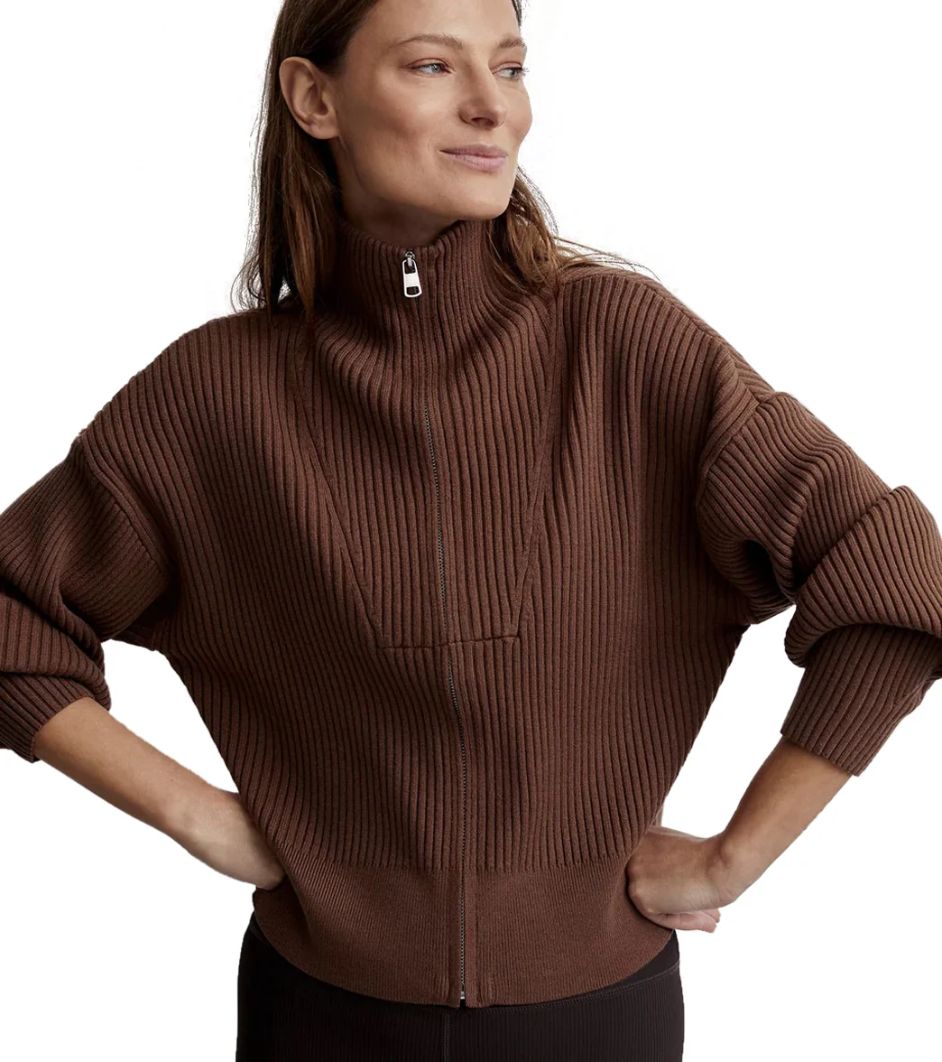 Varley Carmen Rib Knit Zip Through - Image 15