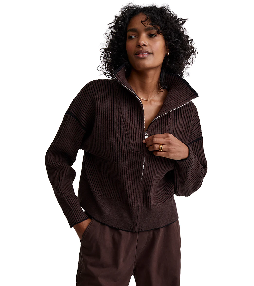 Varley Carmen Rib Knit Zip Through - Image 7