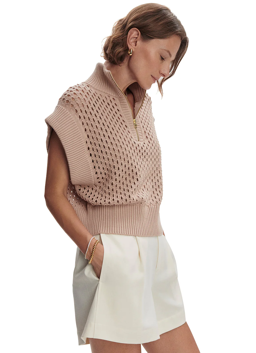 Varley Gaines Half Zip Knit Top - Image 13