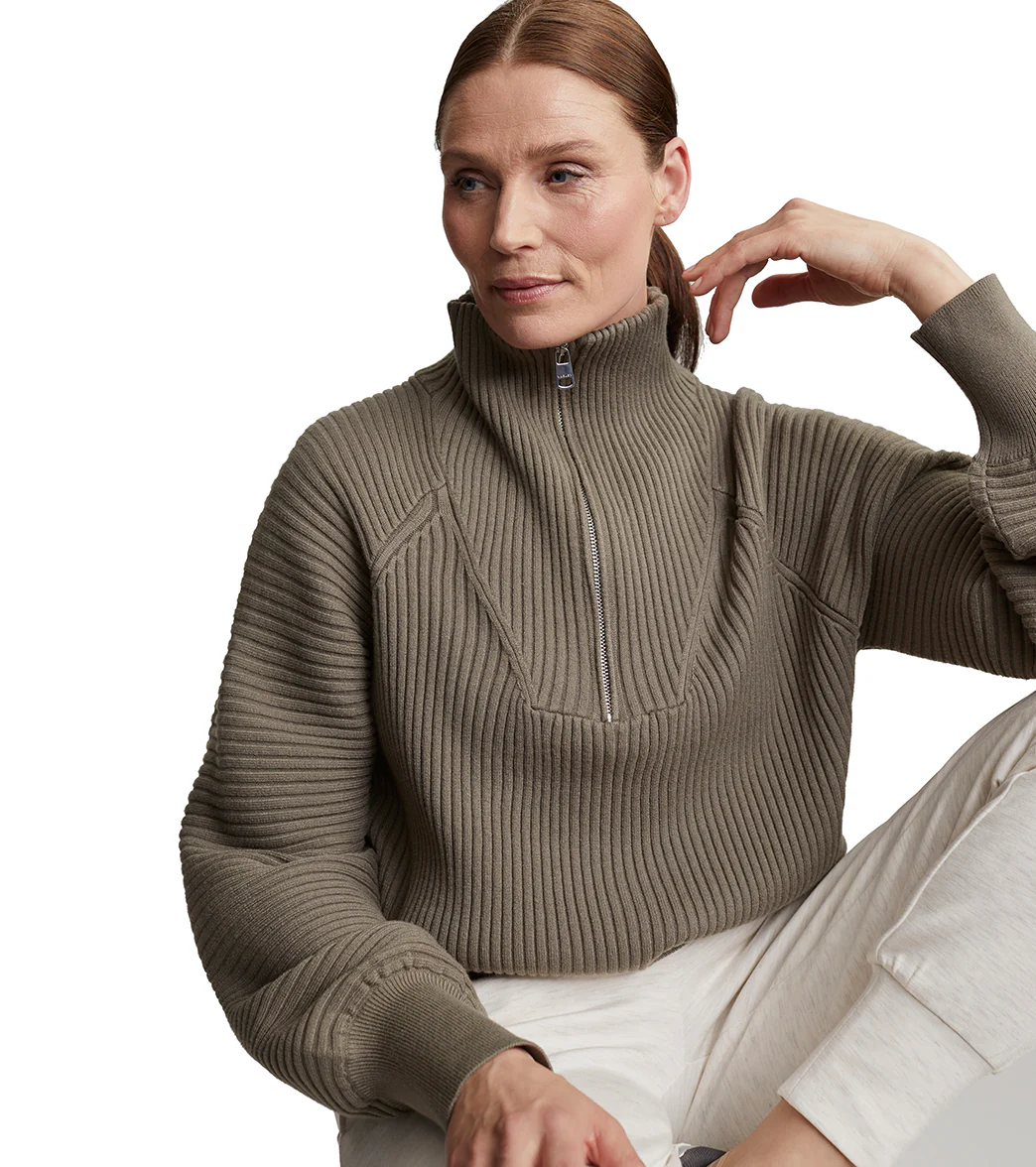 Varley Reid Half Zip Knit Sweater - Image 14