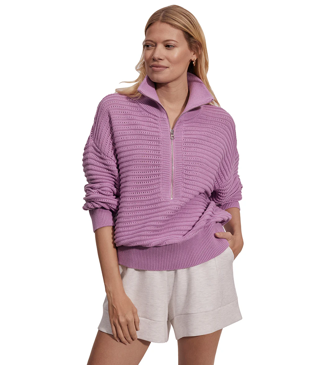 Varley Tara Pointelle Half Zip - Image 11