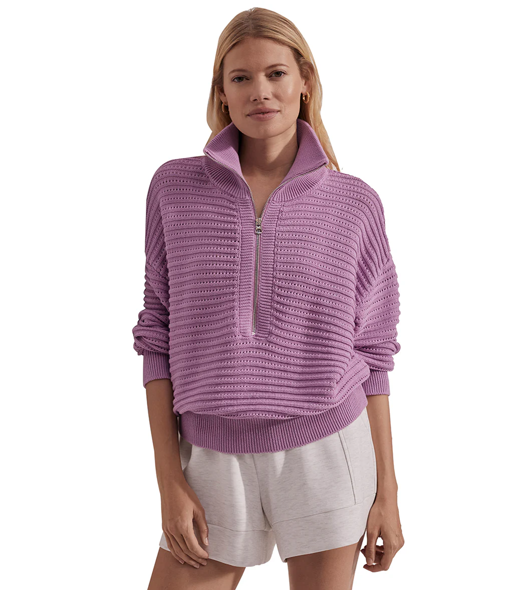 Varley Tara Pointelle Half Zip - Image 8