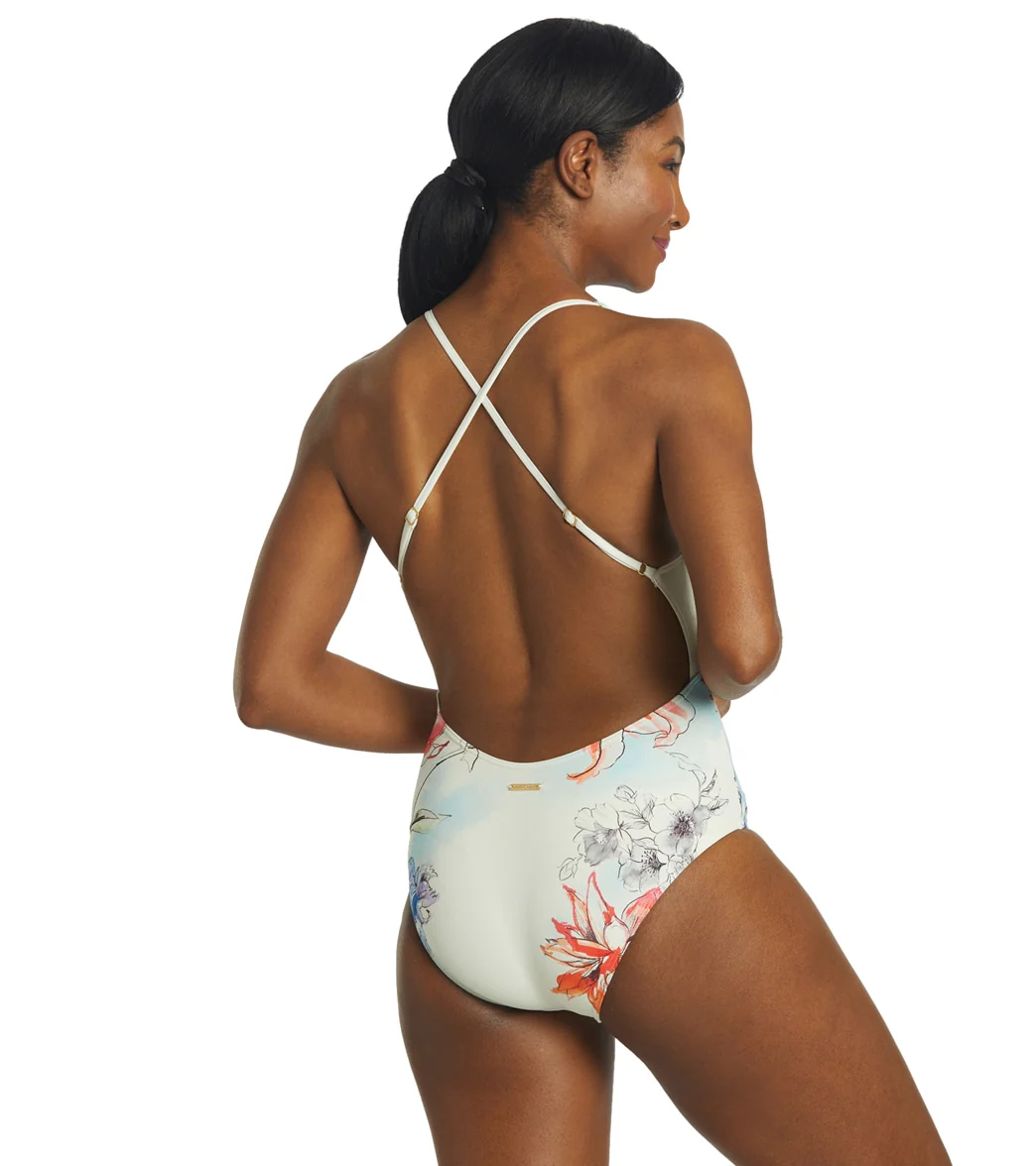 Vince Camuto Women's Bright Floral Strappy One Piece Swimsuit - Image 3