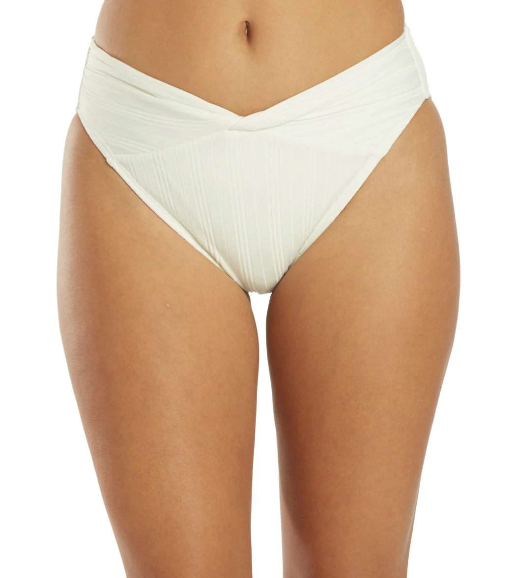 Vince Camuto Women's Ripple Effect Ribbed High Leg Twist Front Bikini Bottom - Image 5