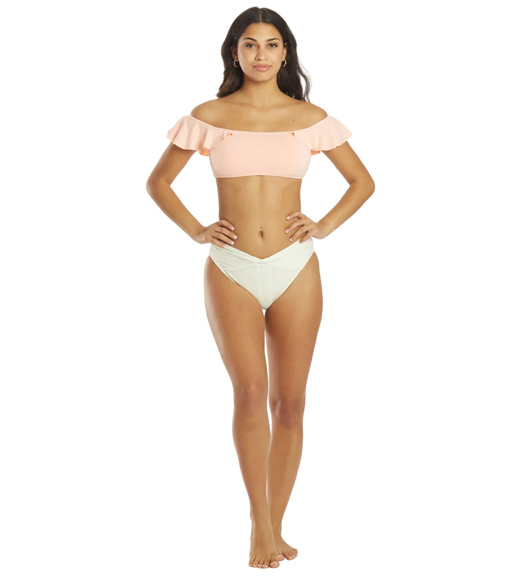 Vince Camuto Women's Ripple Effect Ribbed High Leg Twist Front Bikini Bottom - Image 8