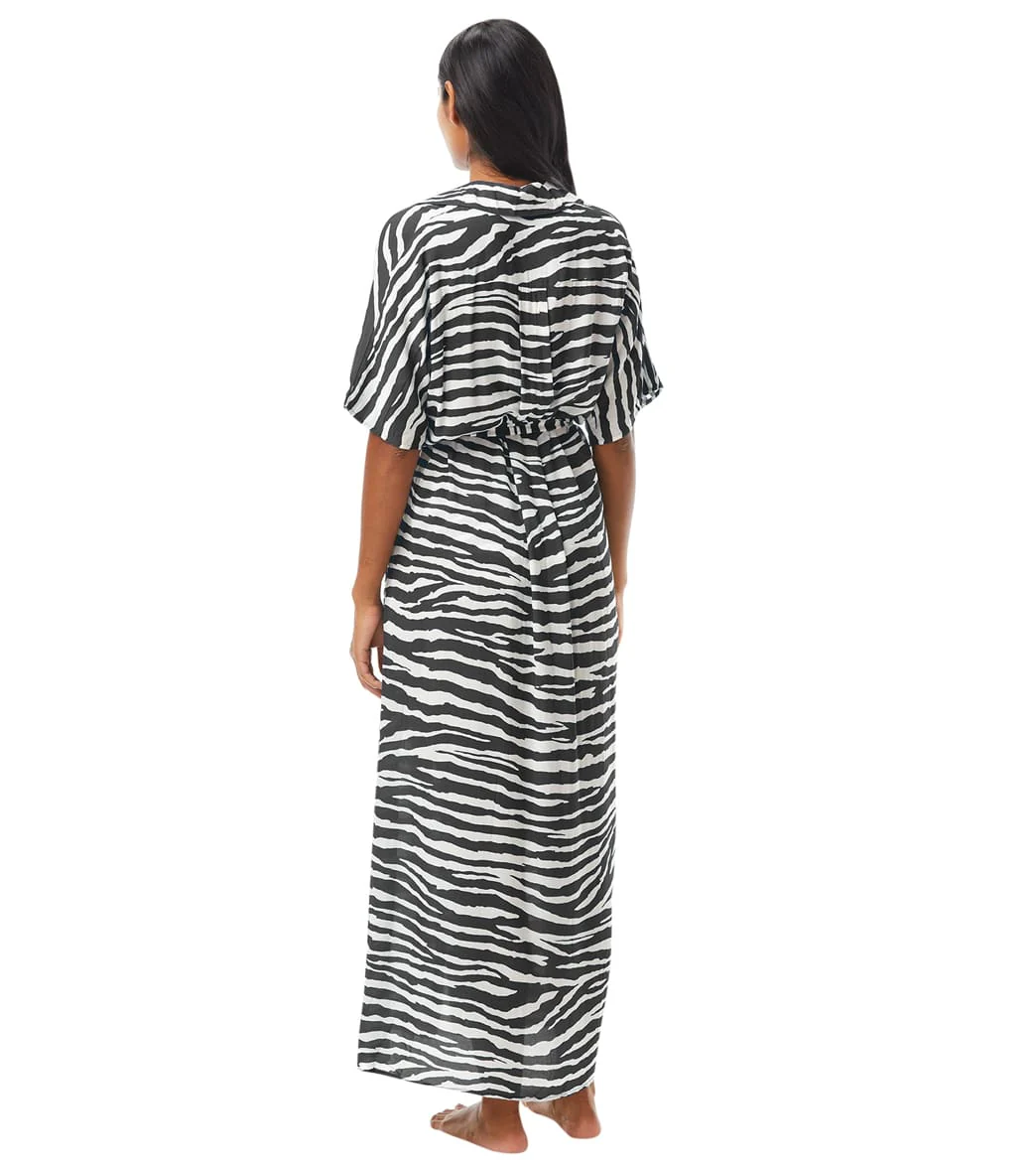 Vince Camuto Women's Zebra Belted Maxi Dress Cover Up - Image 6