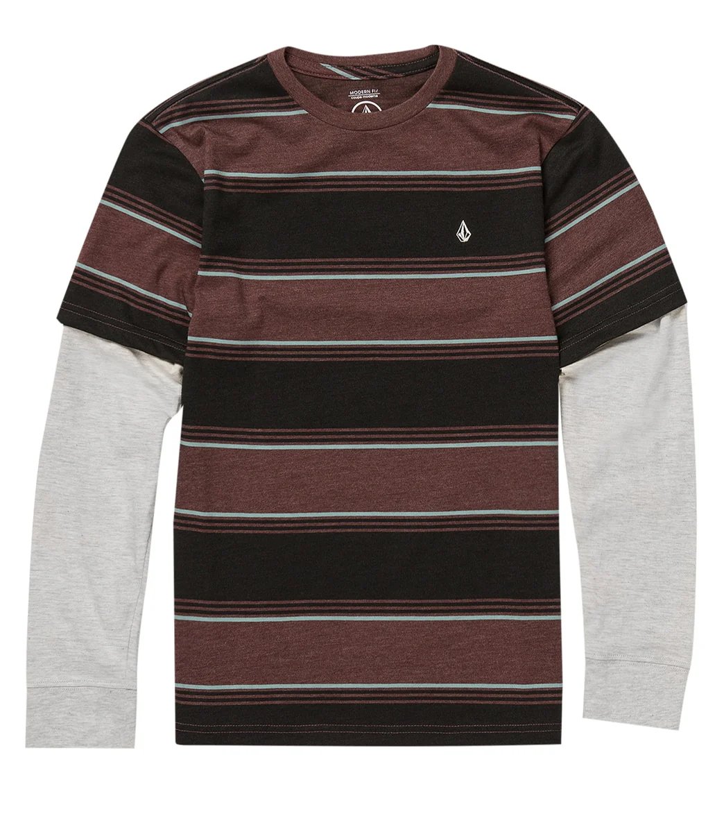 Volcom Boys' Bandstone Twofer Long Sleeve Tee (Big Kid)