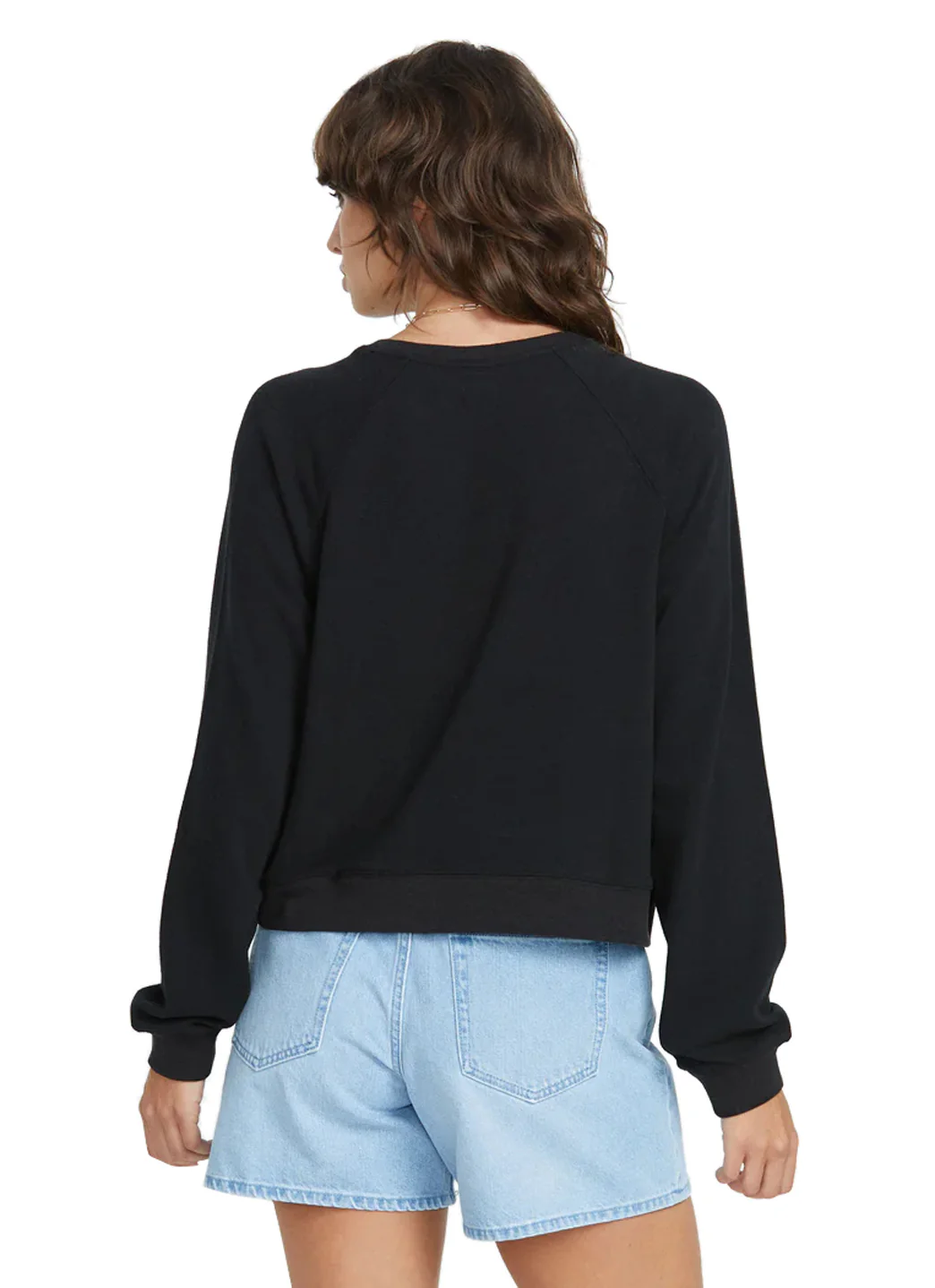 Volcom Women's Solid Lil Frenchie Long Sleeve Raglan Pullover - Image 5