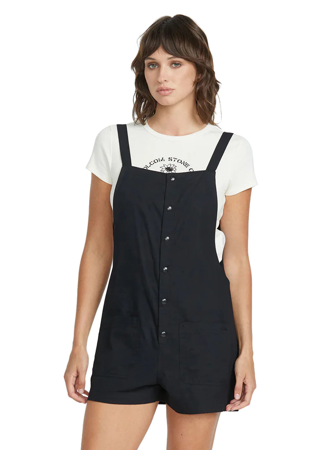 Volcom Women's Solid Stone Strut Romper - Image 3