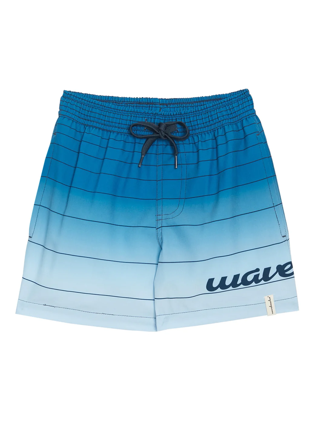 Wavebreaker Boy's Ombre Stripe Swim Trunks - Image 6