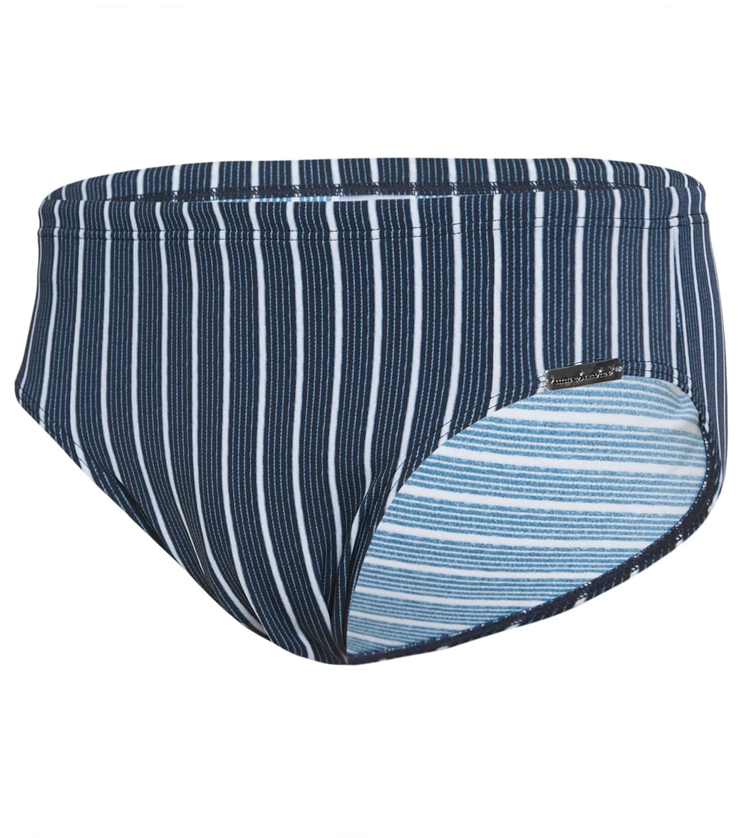 Wavebreaker Men's Stripe Euro Brief Swimsuit - Image 5