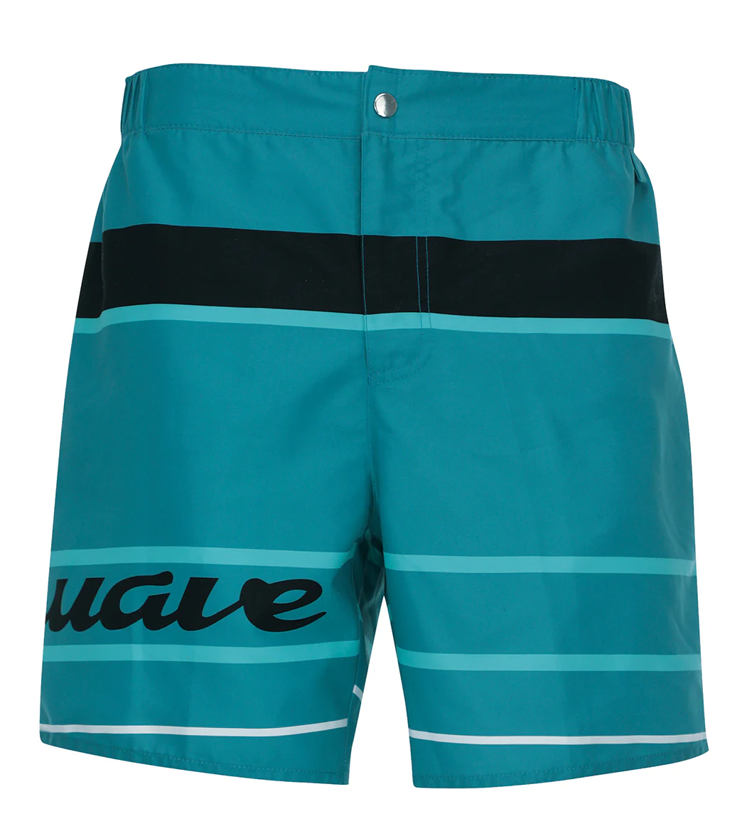 Wavebreaker Men's Turquoise Stripe Swim Trunks - Image 6