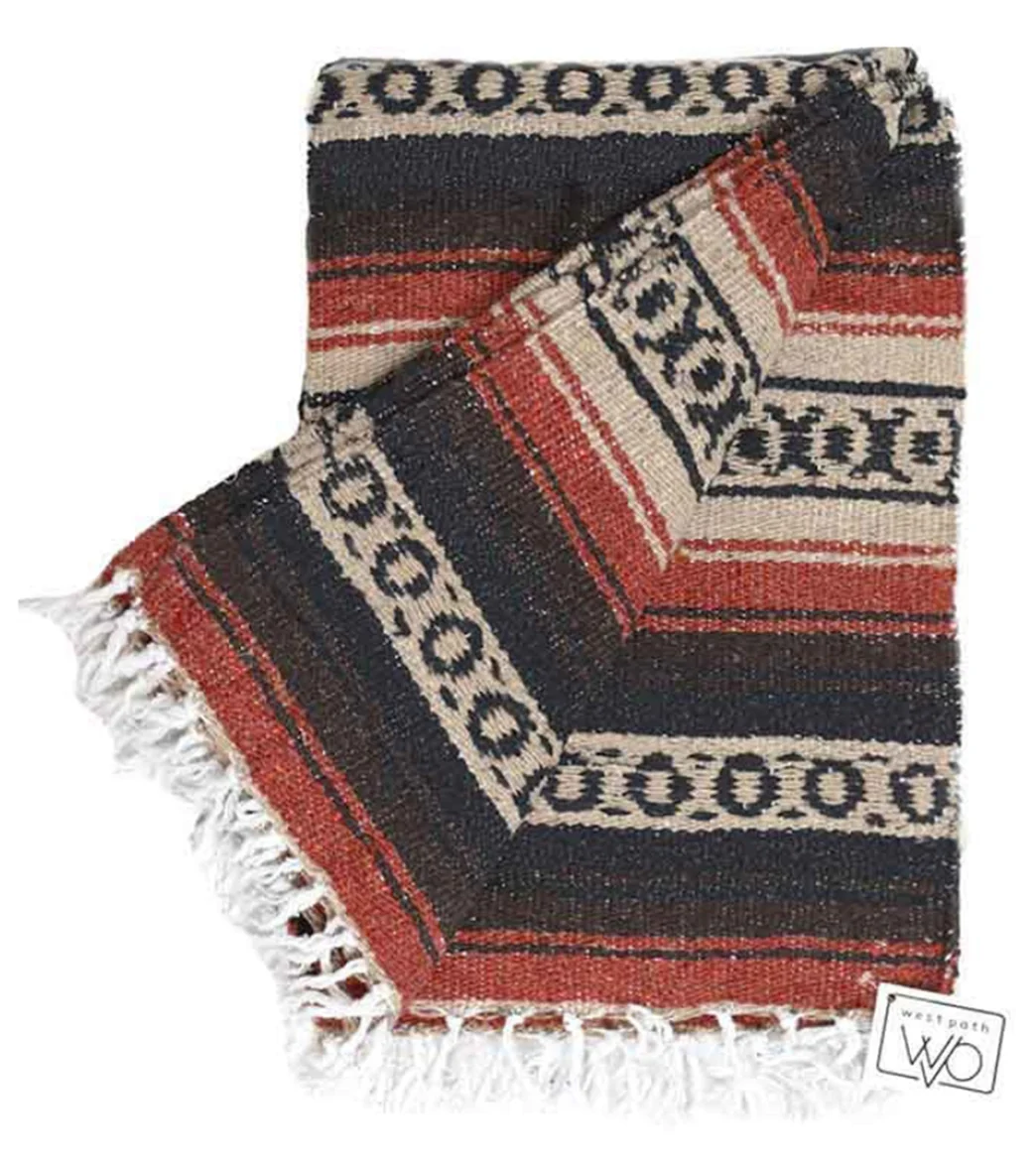 West Path Heavy Weight Falsa Mexican Yoga Blanket - Image 4