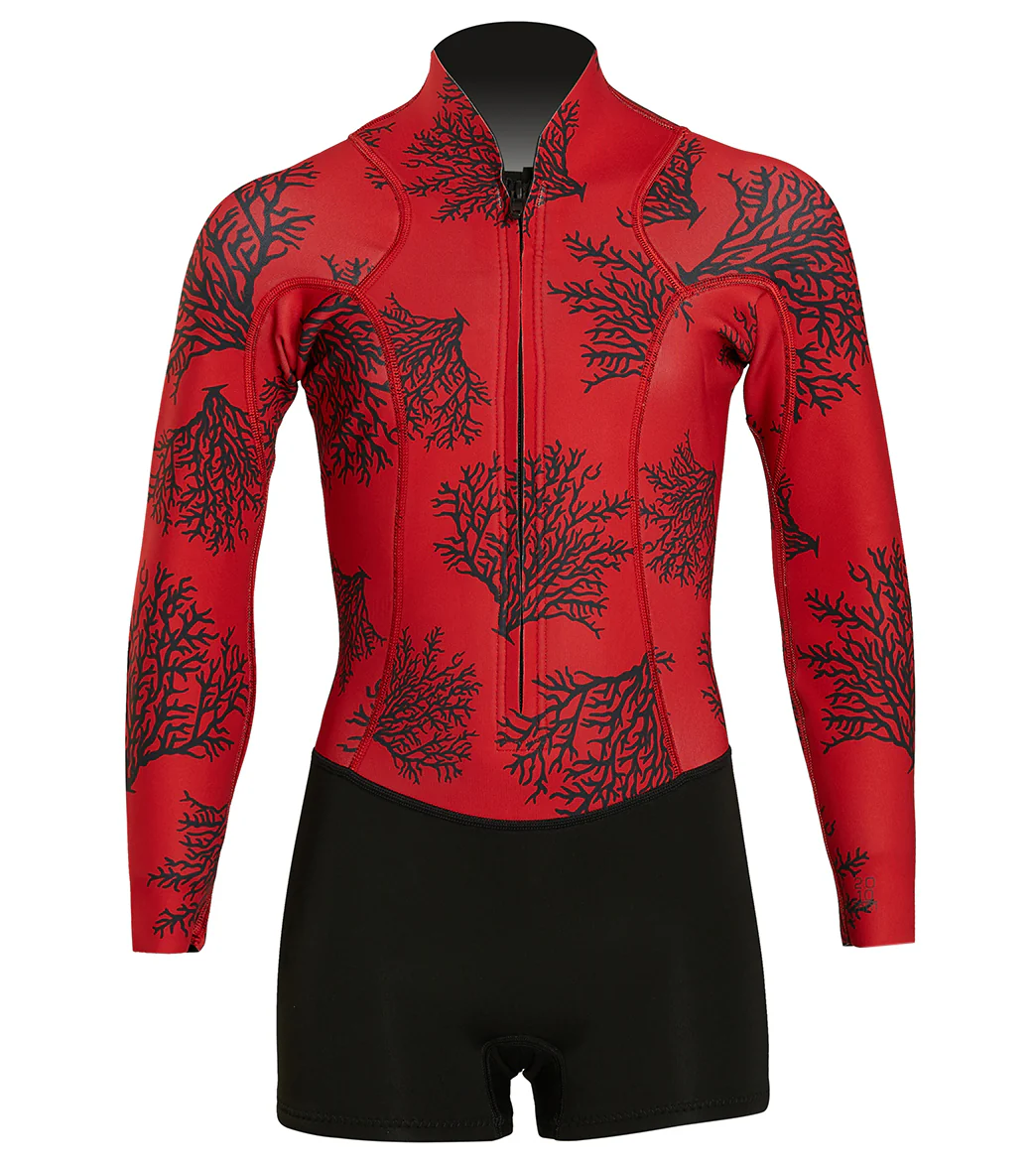 Xcel Girl's Ocean Ramsey 2/1mm Water Inspired Axis Long Sleeve Front Zip Spring Wetsuit - Image 5