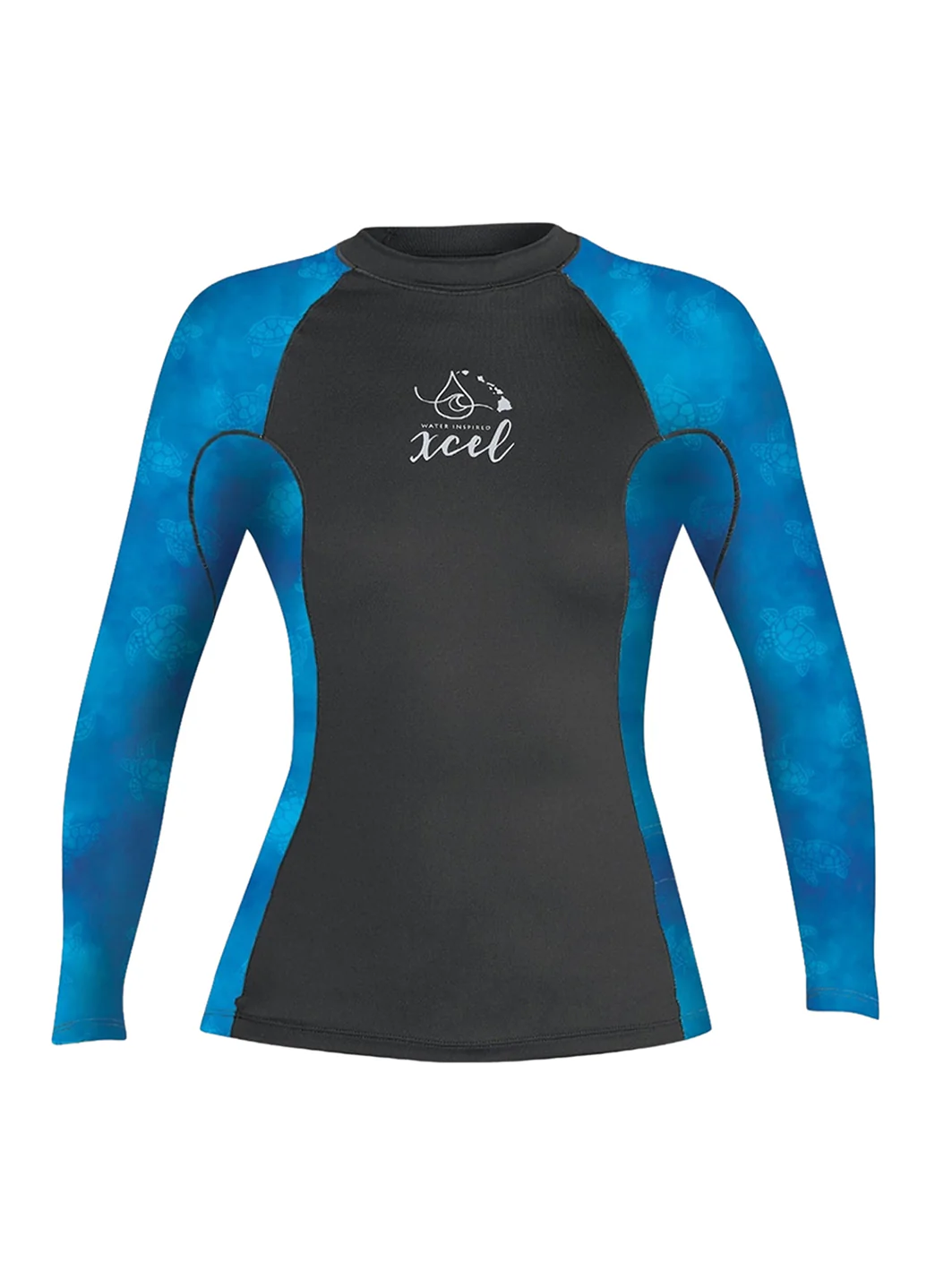 Xcel Girls' Ocean Ramsey Water Inspired Premium Stretch Long Sleeve UV Rash Guard - Image 4