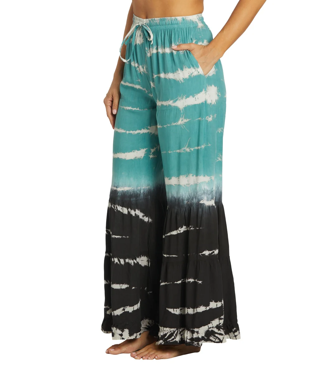 Yak & Yeti Boho Tiered Palazzo Tie Dye Pants - Image 12