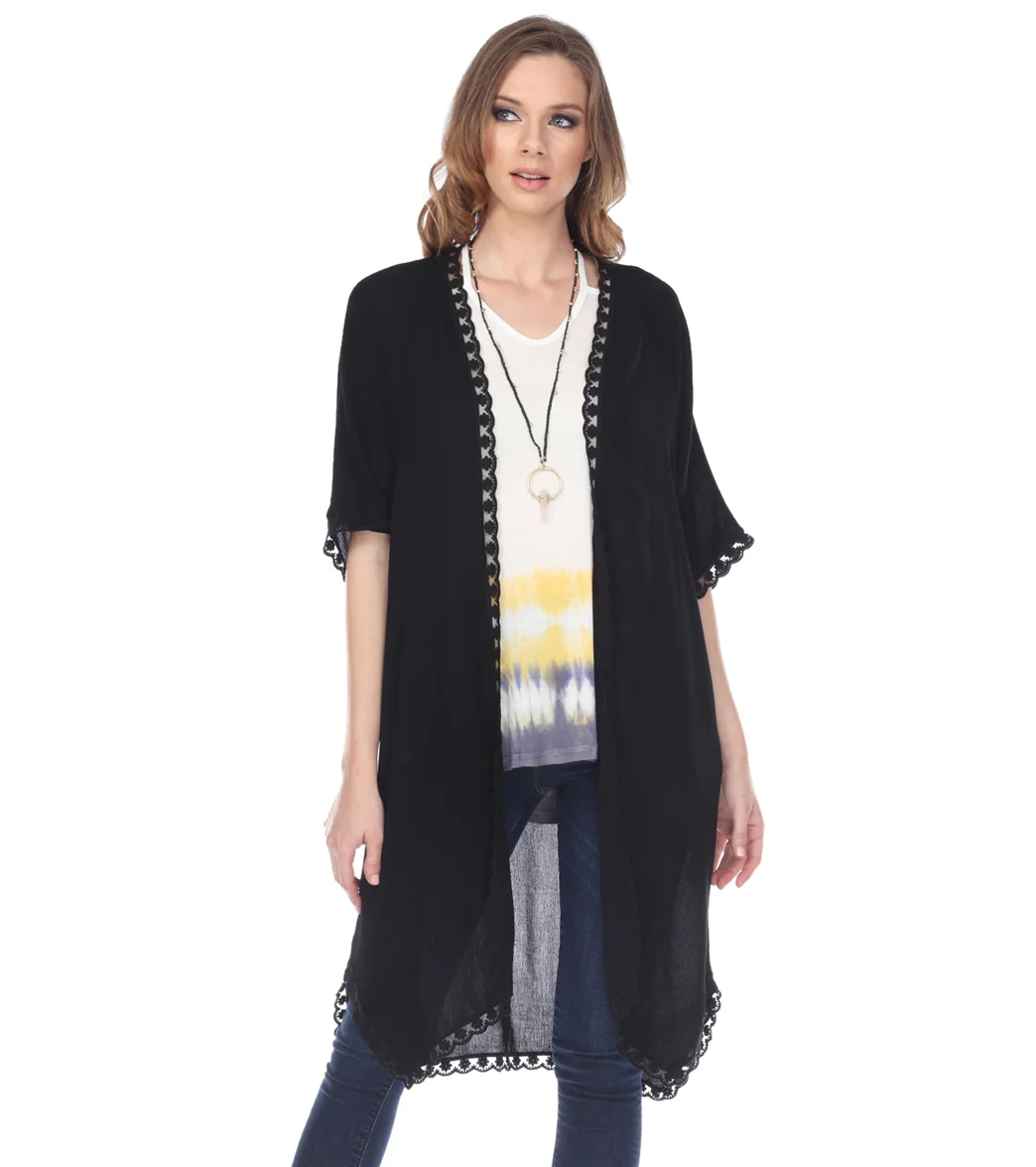 Yak & Yeti Cardigan Loose Fit Lace Trim - Image 11