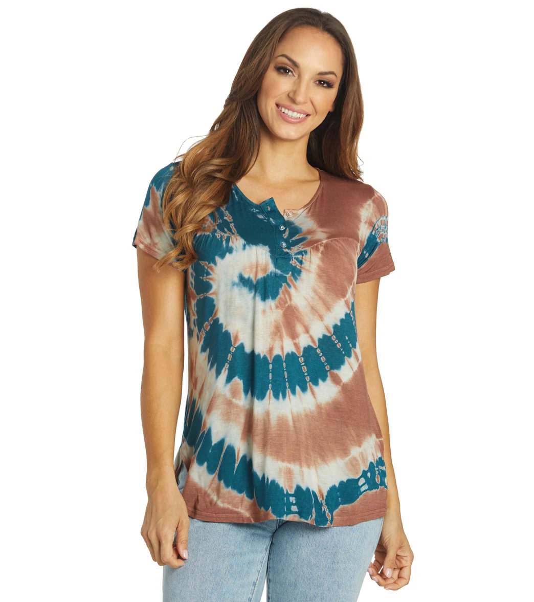 Yak & Yeti Spiral Tie Dye Loose Fit Tee - Image 14