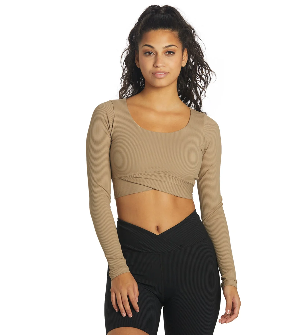 Year of Ours Ribbed V Crop Long Sleeve - Image 8