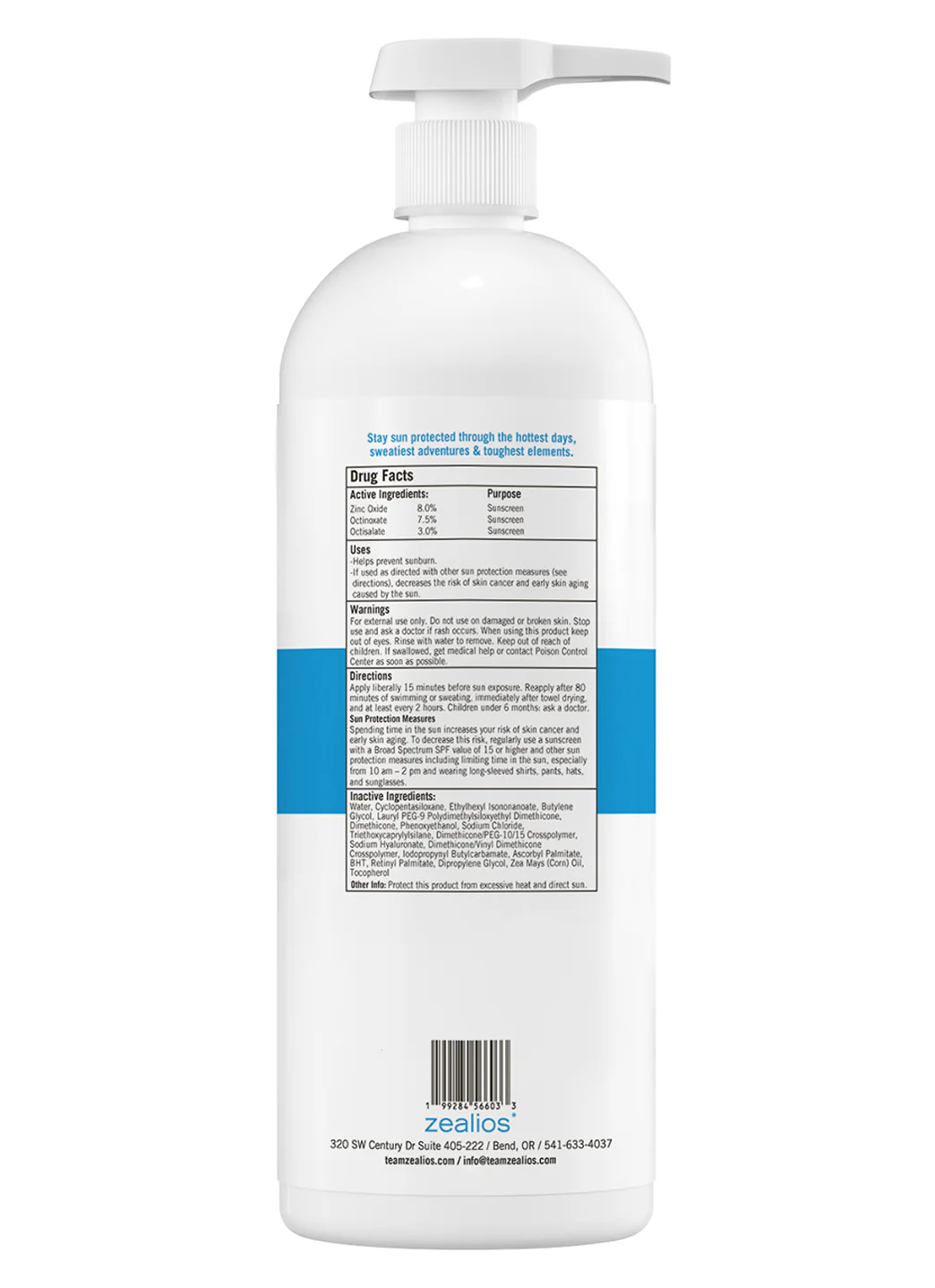 Zealios Skin Care Sport Performance SPF 45 Sunscreen Original - Image 2