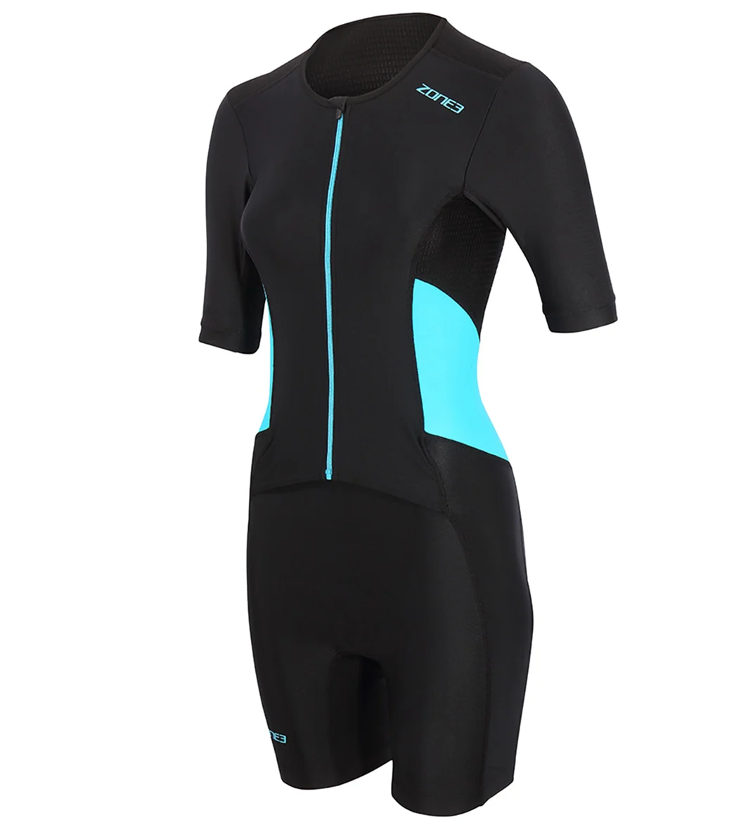 Zone3 Women's Activate Short Sleeve Full Zip Trisuit - Image 4
